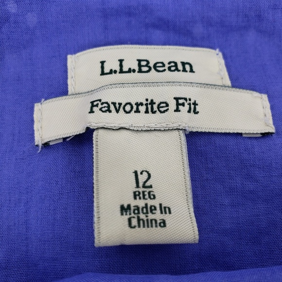 L.L. Bean Favorite Fit Eyelet Skirt Sz 12 - Picture 7 of 8